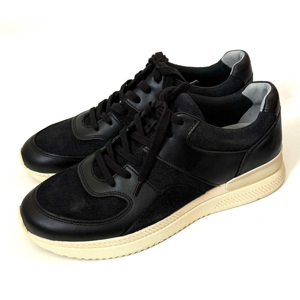 Everlane The Trainer Casual Leather Sneaker Shoe Black Size 10 Men/12 Women NEW